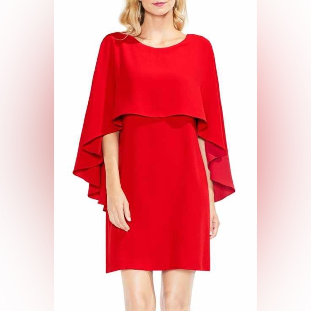 Vince Camuto Cape Overlay Dress